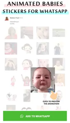 Animated baby WhastApp sticker android App screenshot 3